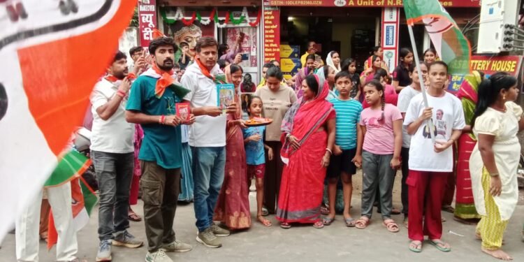 भागलपुर पहुंची वोटर अधिकार यात्रा राहुल गांधी जी का भव्य स्वागत